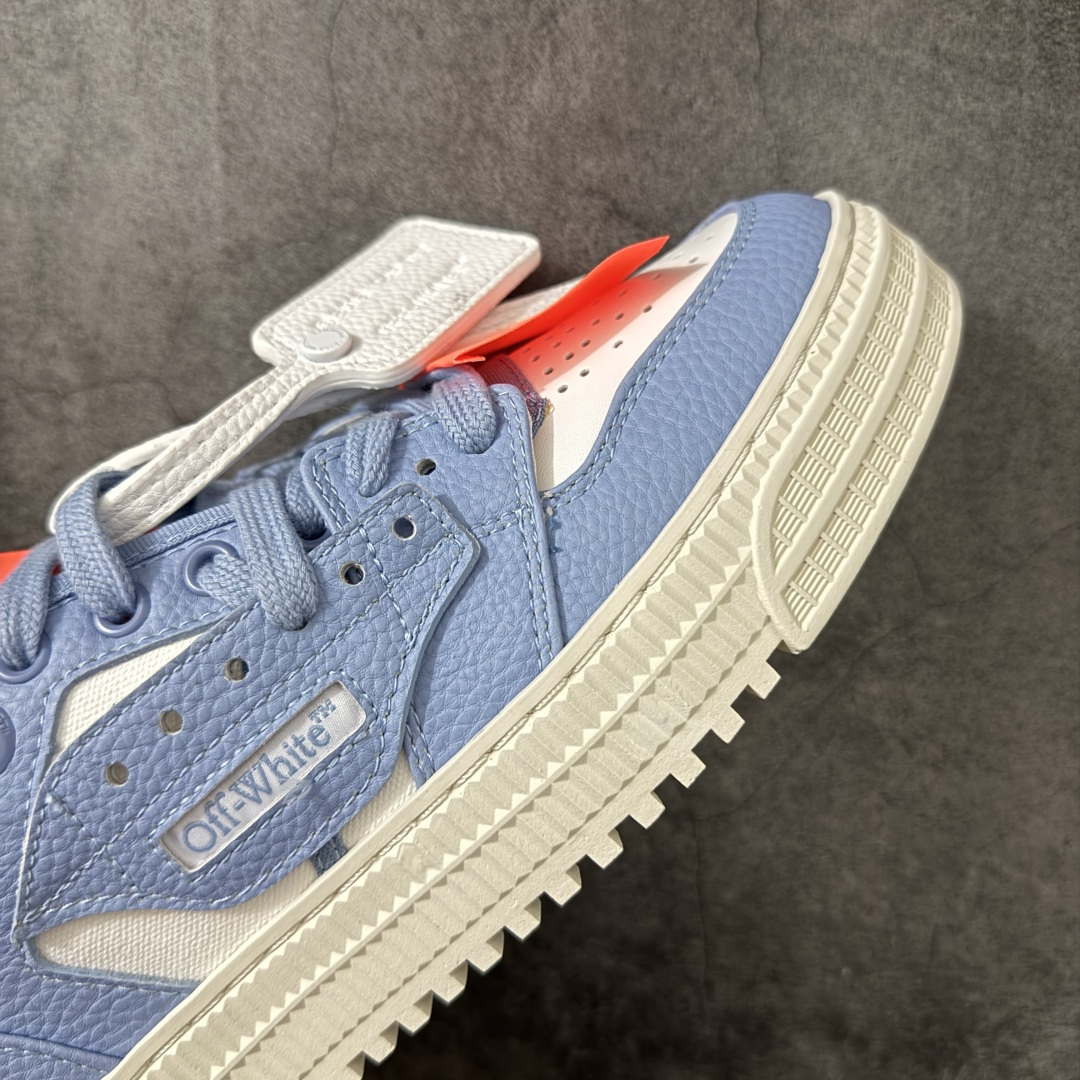 OFF-WHITE 3.0 Off Court 小牛皮 圆头系带 低帮休闲休闲鞋 标签的独特风格上脚就是焦点 外观很有设