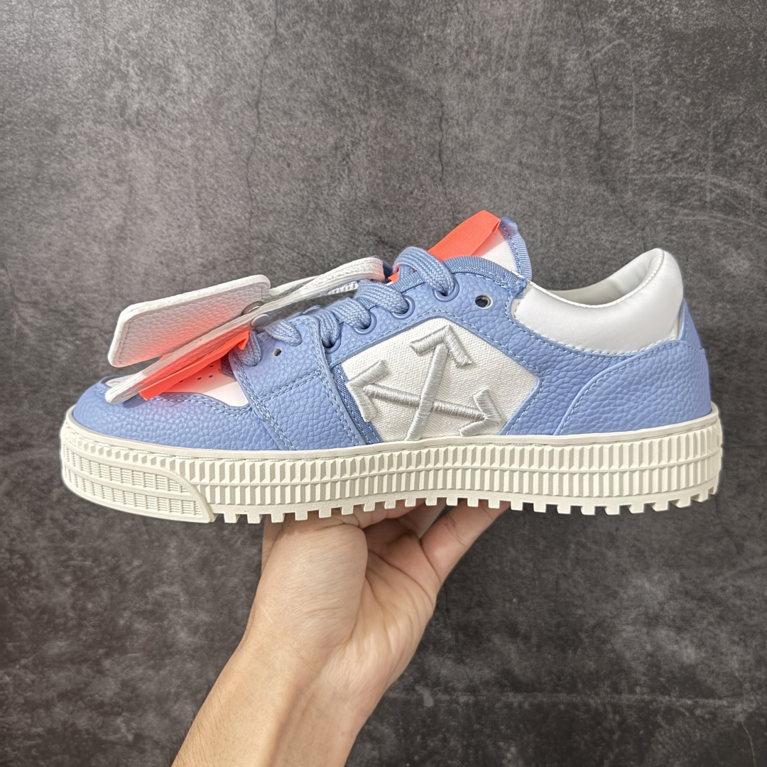 OFF-WHITE 3.0 Off Court 小牛皮 圆头系带 低帮休闲休闲鞋 标签的独特风格上脚就是焦点 外观很有设