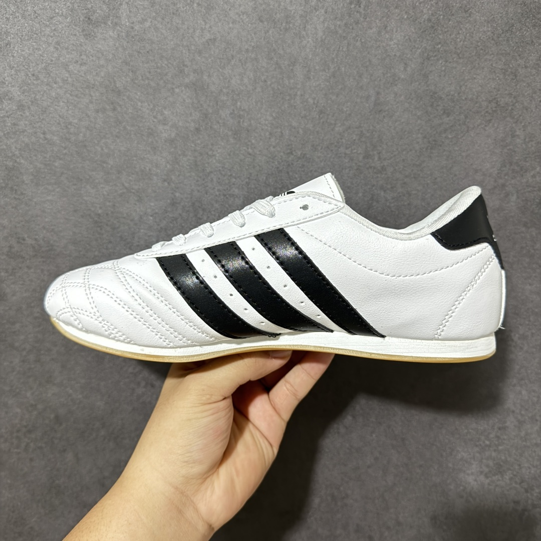 阿迪达斯 ADIDAS ORIGINALS TAEKWONDO 时尚百搭 防滑 低帮 训练鞋 男女款 银黑色德训鞋 潮运
