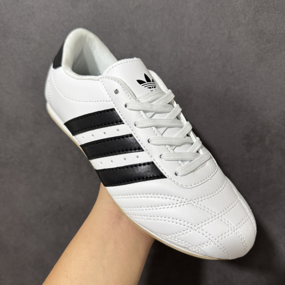 阿迪达斯 ADIDAS ORIGINALS TAEKWONDO 时尚百搭 防滑 低帮 训练鞋 男女款 银黑色德训鞋 潮运