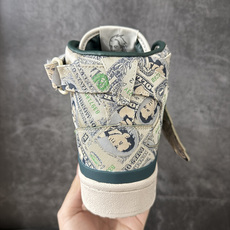 Adidas JS Forum MONEY LO 三叶草高帮 经典魔术贴复古板鞋 男女潮流头层皮休闲鞋 原盒原标 原楦原 Adidas JS Forum MONEY LO 三叶草高帮 经典魔术贴复古板鞋 男女潮流头层皮休闲鞋 原盒原标 原楦原