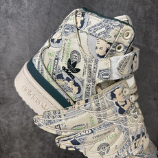 Adidas JS Forum MONEY LO 三叶草高帮 经典魔术贴复古板鞋 男女潮流头层皮休闲鞋 原盒原标 原楦原 Adidas JS Forum MONEY LO 三叶草高帮 经典魔术贴复古板鞋 男女潮流头层皮休闲鞋 原盒原标 原楦原