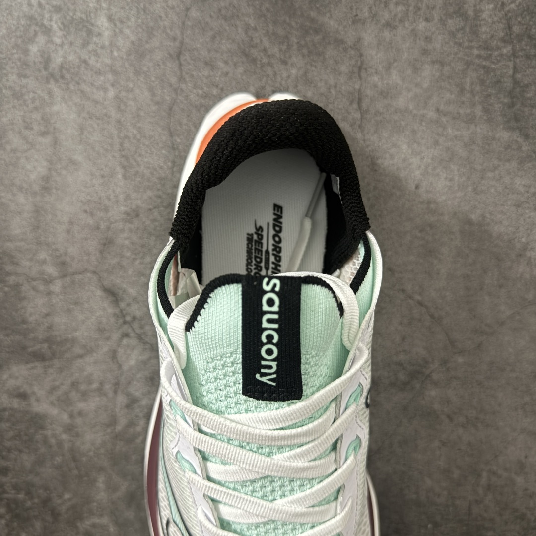 图片[8]-【纯原版】Saucony ENDORPHIN Pro 5 啡鹏 5 尼龙板 百搭舒适 低帮 马拉松训练竞速跑步鞋 索康尼推出的跑鞋是一款外观激进但脚感舒适的跑鞋 采用了全新的中底设计和鞋面工程 保留了软弹脚感和稳定支撑 适合进阶跑者和喜欢软弹脚感的跑者选择 尺码：40-45带半码-选品中心