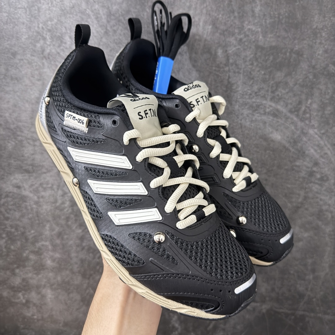 【CS纯原版】原装级别 SONG FOR THE MUTE x AD 阿迪 Adizero PR SFTM-006 联名款低帮休闲鞋 HP3523 1.原鞋原楦头打造完美版型 2.原盒开发 同正品一致立体钢印 区别市面普通印刷 3.鞋垫贴合欧索莱材质 鞋垫面高频立体印刷 鞋垫底同正品一致过胶纹路 4.鞋口材质色系纹路亮度均同正品一致 5.鞋面后套高剥太空革透心灰底，同原鞋一致，区别市面黑底材质。独家原鞋操作，太空革贴合胶膜，使其在前后帮成型的过程中，与鞋面完全贴合，后跟定型完美，区别市面太空革和鞋面直接缝合 6.鞋面网布纹路，网孔，克重，颜色等均按原鞋同步开发，区别市面不正确网孔纹路，不正确颜色 7.市面唯一跟原鞋同步，采用前帮+后帮成型工艺，真正把中底板和鞋面完全贴合，使鞋面和鞋底牢固贴合，不易开胶脱底。区别市面拉帮中底或在拉帮中底上面再简单覆盖中底板，以假充正 8.独家私模 鞋底同原鞋一致，采用MD和RB组合而成。SFTM-006 这款联名跑步鞋，属于薄底跑步鞋，所以MD需要一定的硬度支撑穿着者，才能保证运动的时候脚感舒适。区别市面一体描漆大底，以及把MD打软的错误操作 9.市面唯一跟原鞋同步，采用前帮+后帮成型工艺，真正把中底板和鞋面完全贴合，使鞋面和鞋底牢固贴合，不易开胶脱底。区别市面拉帮中底或在拉帮中底上面再简单覆盖中底板，以假充正 尺码：36 36.5 37 38 38.5 39 40 40.5 41 42 42.5 43 44 44.5 45-选品中心