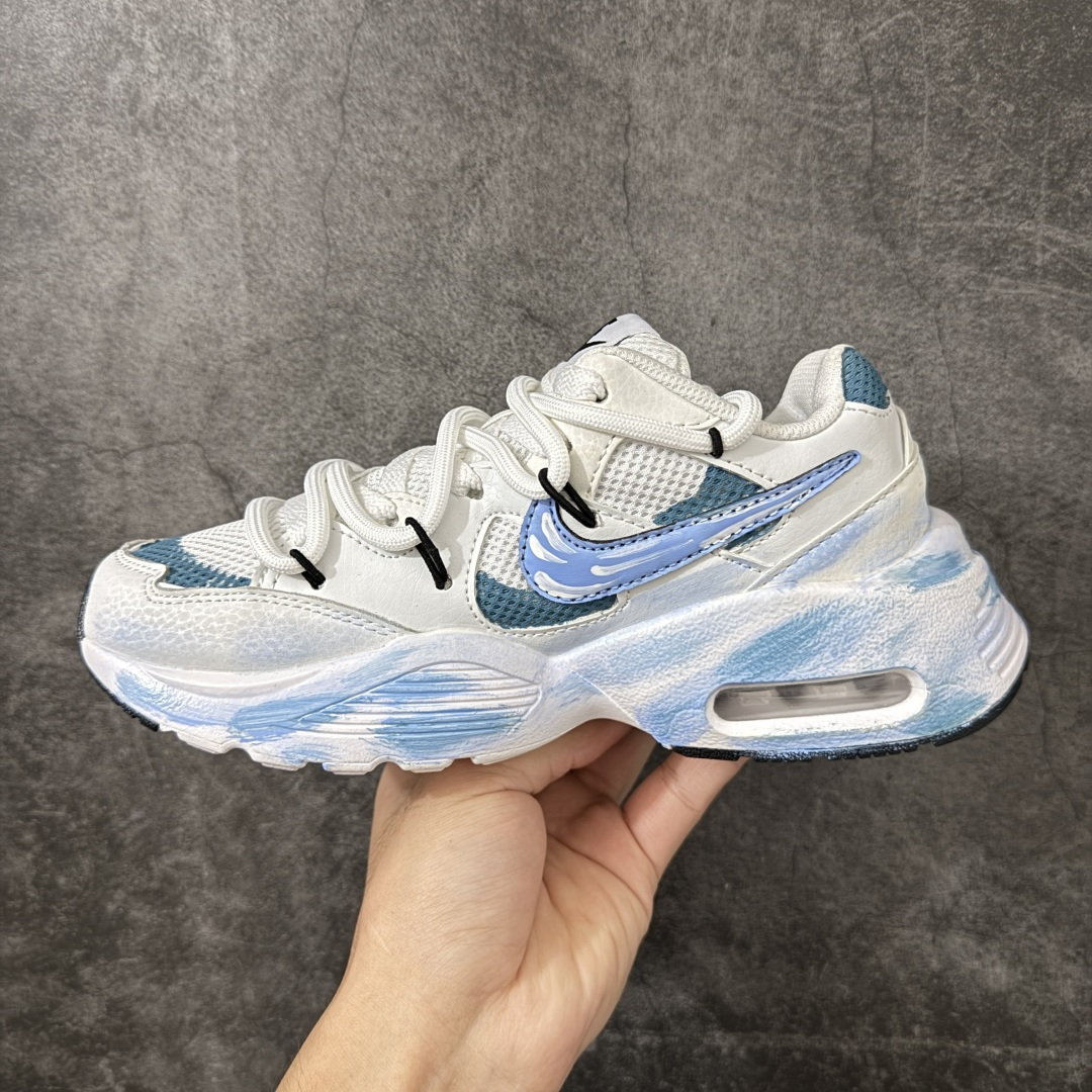 图片[2]-【手绘定制版】Nike Air Max Fusion 樱花天使 双层 少女心 复古经典 潮流时尚 舒适百搭 低帮跑步鞋 货号：CJ1671-100 尺码：36-40-选品中心
