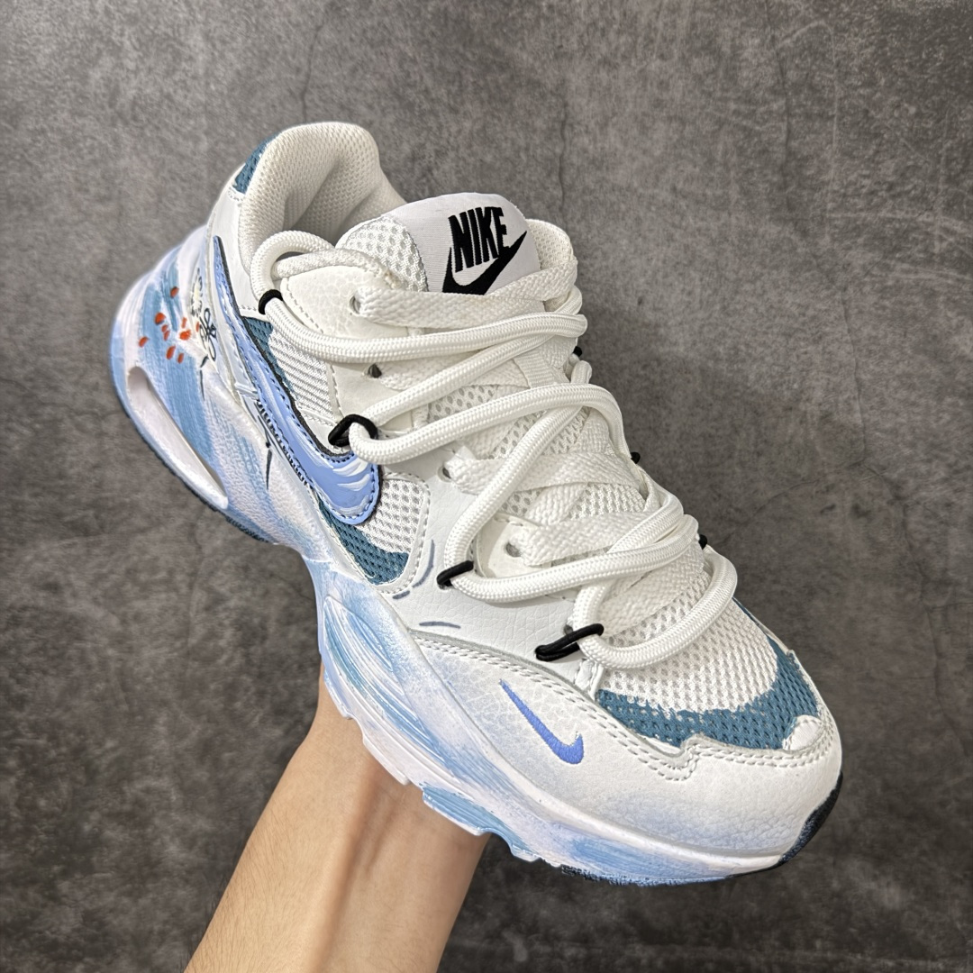 图片[3]-【手绘定制版】Nike Air Max Fusion 樱花天使 双层 少女心 复古经典 潮流时尚 舒适百搭 低帮跑步鞋 货号：CJ1671-100 尺码：36-40-选品中心