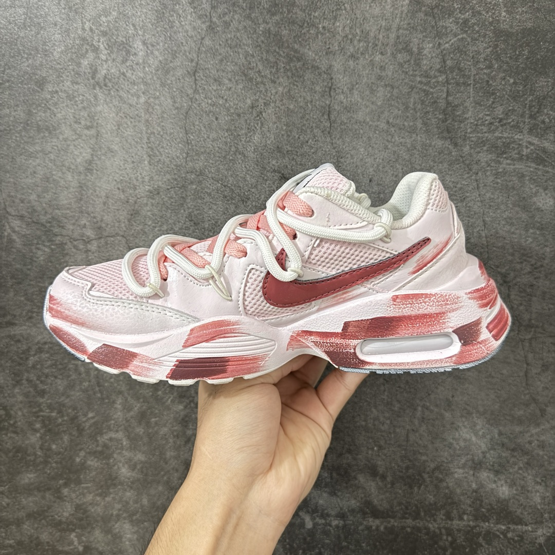 图片[2]-【手绘定制版】Nike Air Max Fusion 樱花天使 双层 少女心 复古经典 潮流时尚 舒适百搭 低帮跑步鞋 货号：CJ1671-100 尺码：36-40-选品中心