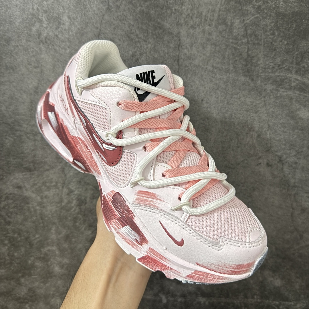 图片[3]-【手绘定制版】Nike Air Max Fusion 樱花天使 双层 少女心 复古经典 潮流时尚 舒适百搭 低帮跑步鞋 货号：CJ1671-100 尺码：36-40-选品中心