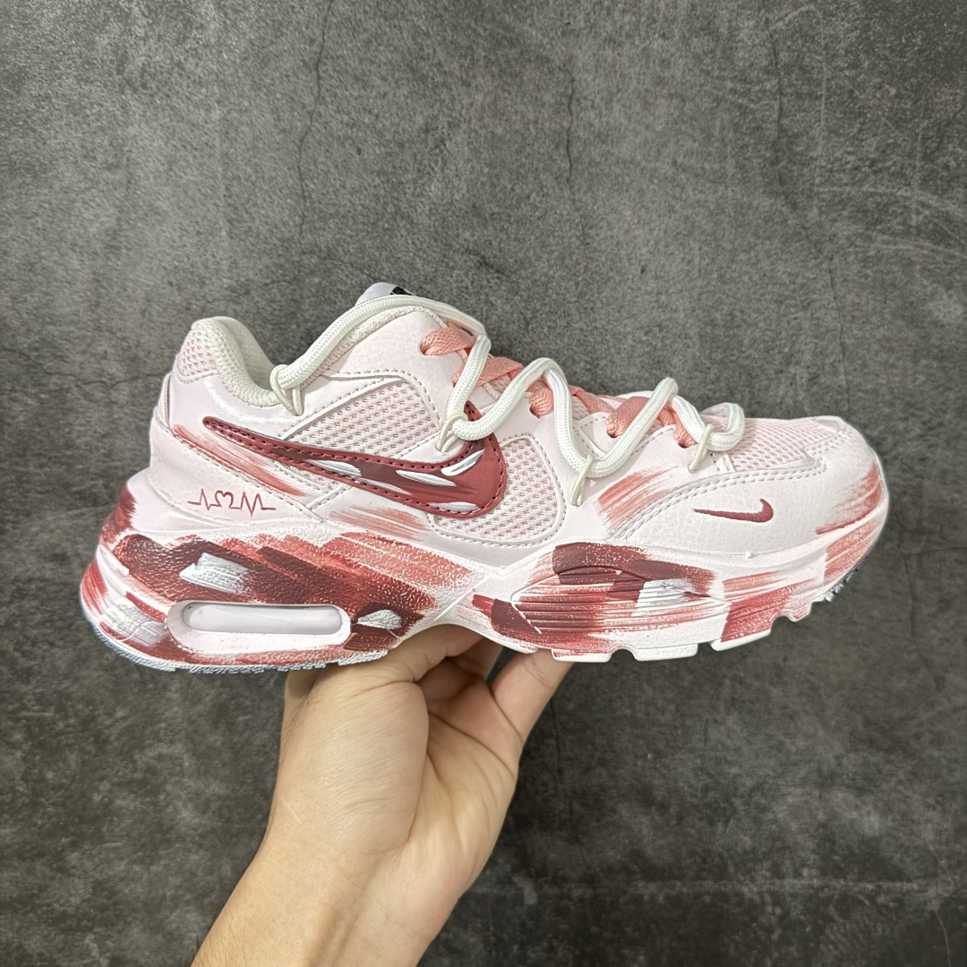 【手绘定制版】Nike Air Max Fusion 樱花天使 双层 少女心 复古经典 潮流时尚 舒适百搭 低帮跑步鞋 货号：CJ1671-100 尺码：36-40-选品中心
