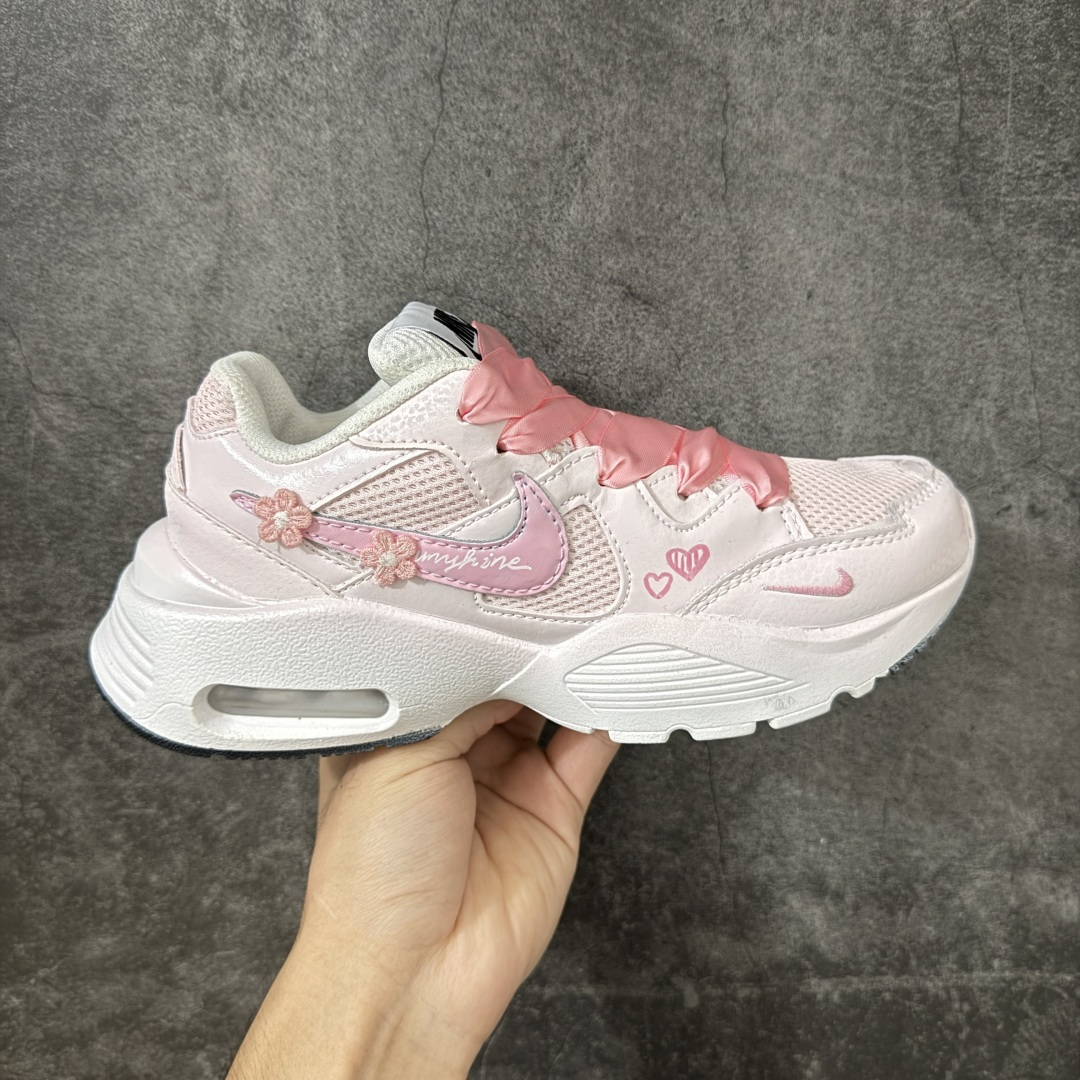 【手绘定制版】Nike Air Max Fusion 樱花天使 双层 少女心 复古经典 潮流时尚 舒适百搭 低帮跑步鞋 货号：415445-102 尺码：36-40-选品中心