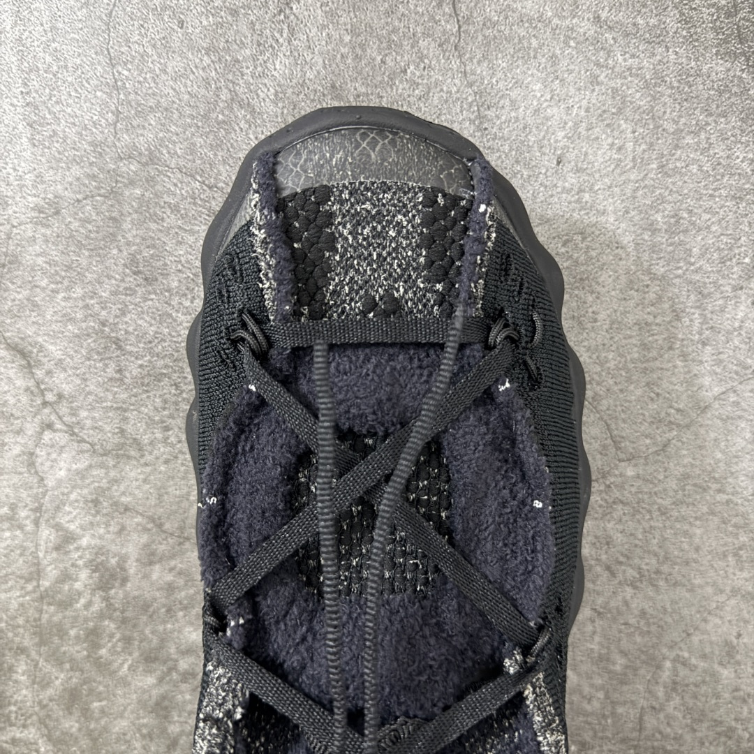 图片[5]-【公司级H版】Fragment Design x NK Mind 002 藤原浩联名 足底按摩舒适运动休闲训练鞋 黑蓝 IQ8504-002 全套原厂楦头原纸板数据档案 历时四个月倾力打造 原厂0937机台Flyknit飞织工艺 鞋面针织密度弹性完美同步原鞋 工艺同步公司 原厂压底模 加固按摩单元 防止颗粒松动 原装TUP鞋扣 亮黑后跟条 白色字体采用工业级丝网印刷（丝印）工艺 字体边缘锐利清晰 笔画粗细均匀 没有毛边或晕染 依旧延续Mind系列的标志性外观 采用黑色Flyknit鞋面 并用到拼接结构和外露缝线强调设计感 鞋底依旧配备22个皇家蓝独立泡棉按摩球 鞋底的FRAGMENT经典标语也同样保留其中 还在鞋舌加入了一块印有闪电章的特殊提环 来进一步表明联名身份 正常尺码 尺码：36 36.5 37.5 38 38.5 39 40 40.5 41 42 42.5 43 44 44.5 45 46-选品中心