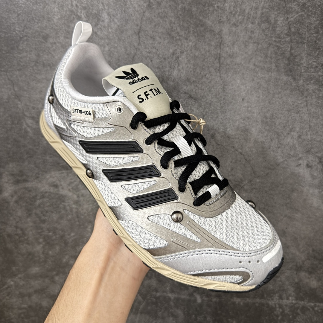 图片[3]-【CS纯原版】原装级别 SONG FOR THE MUTE x AD 阿迪 Adizero PR SFTM-006 联名款低帮休闲鞋 HP3521 1.原鞋原楦头打造完美版型 2.原盒开发 同正品一致立体钢印 区别市面普通印刷 3.鞋垫贴合欧索莱材质 鞋垫面高频立体印刷 鞋垫底同正品一致过胶纹路 4.鞋口材质色系纹路亮度均同正品一致 5.鞋面后套高剥太空革透心灰底，同原鞋一致，区别市面黑底材质。独家原鞋操作，太空革贴合胶膜，使其在前后帮成型的过程中，与鞋面完全贴合，后跟定型完美，区别市面太空革和鞋面直接缝合 6.鞋面网布纹路，网孔，克重，颜色等均按原鞋同步开发，区别市面不正确网孔纹路，不正确颜色 7.市面唯一跟原鞋同步，采用前帮+后帮成型工艺，真正把中底板和鞋面完全贴合，使鞋面和鞋底牢固贴合，不易开胶脱底。区别市面拉帮中底或在拉帮中底上面再简单覆盖中底板，以假充正 8.独家私模 鞋底同原鞋一致，采用MD和RB组合而成。SFTM-006 这款联名跑步鞋，属于薄底跑步鞋，所以MD需要一定的硬度支撑穿着者，才能保证运动的时候脚感舒适。区别市面一体描漆大底，以及把MD打软的错误操作 9.市面唯一跟原鞋同步，采用前帮+后帮成型工艺，真正把中底板和鞋面完全贴合，使鞋面和鞋底牢固贴合，不易开胶脱底。区别市面拉帮中底或在拉帮中底上面再简单覆盖中底板，以假充正 尺码：36 36.5 37 38 38.5 39 40 40.5 41 42 42.5 43 44 44.5 45-选品中心