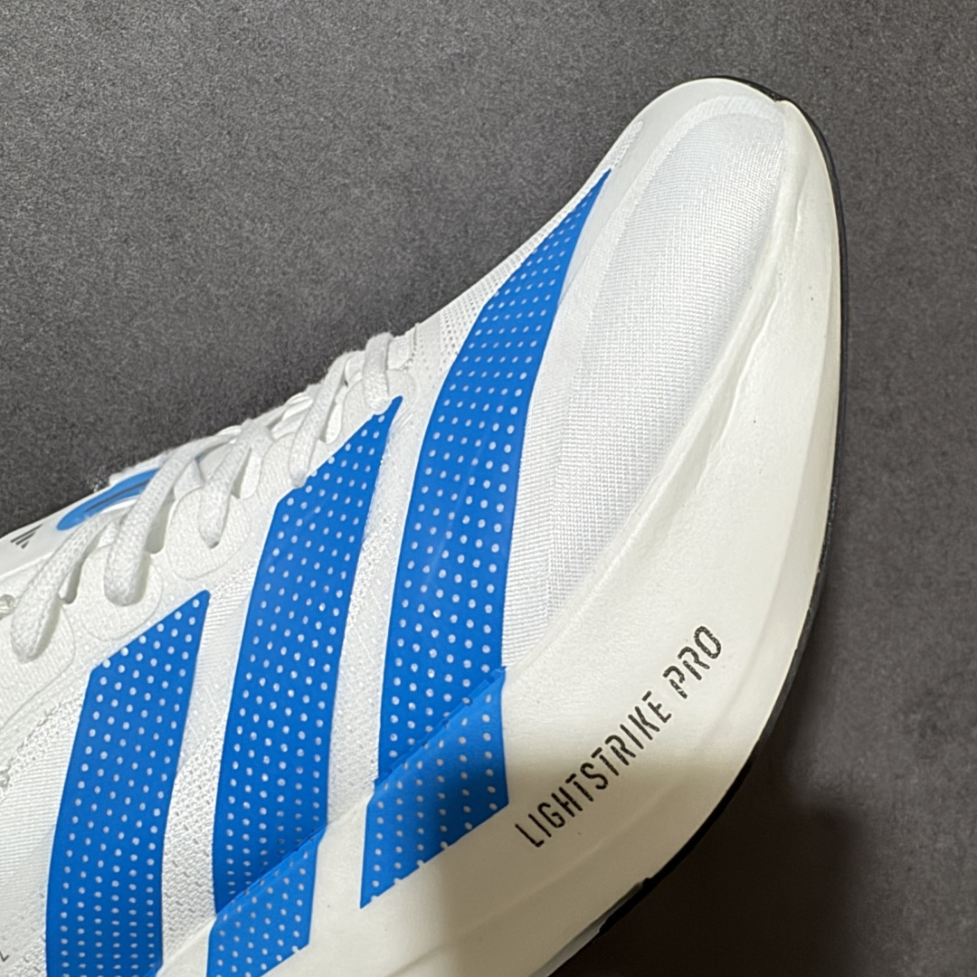 图片[8]-【TD版本】Adidas Adizero Evo SL 2 阿迪超轻透气缓震跑鞋 整体外观造型与adiZero Adios Pro EVO 1非常相似 中底配置方面搭载全掌Lightstrike Pro 鞋面采用透气网面示人 契合日常训练鞋的定位 更加耐用 外底给到了马牌橡胶 及上代竞速旗舰adidas Adizero Adios Pro 3区域分布 货号： BK2685 尺码：36-45-选品中心