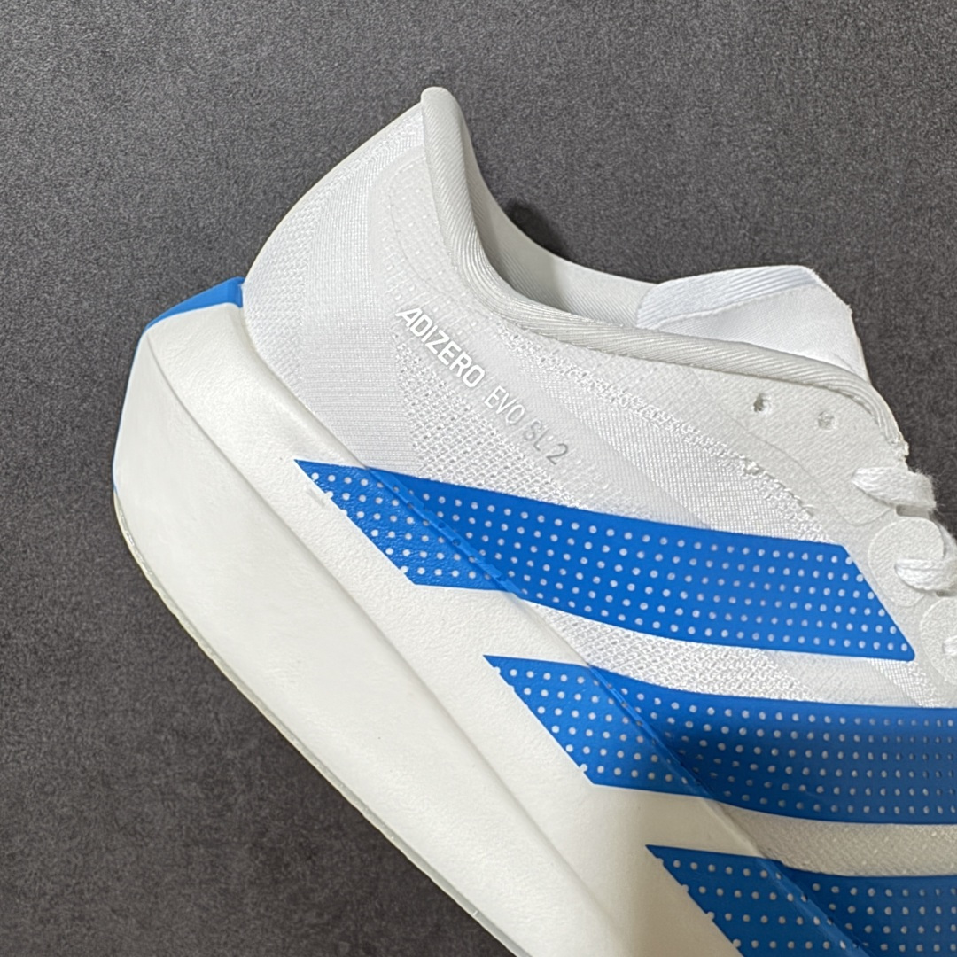 图片[7]-【TD版本】Adidas Adizero Evo SL 2 阿迪超轻透气缓震跑鞋 整体外观造型与adiZero Adios Pro EVO 1非常相似 中底配置方面搭载全掌Lightstrike Pro 鞋面采用透气网面示人 契合日常训练鞋的定位 更加耐用 外底给到了马牌橡胶 及上代竞速旗舰adidas Adizero Adios Pro 3区域分布 货号： BK2685 尺码：36-45-选品中心