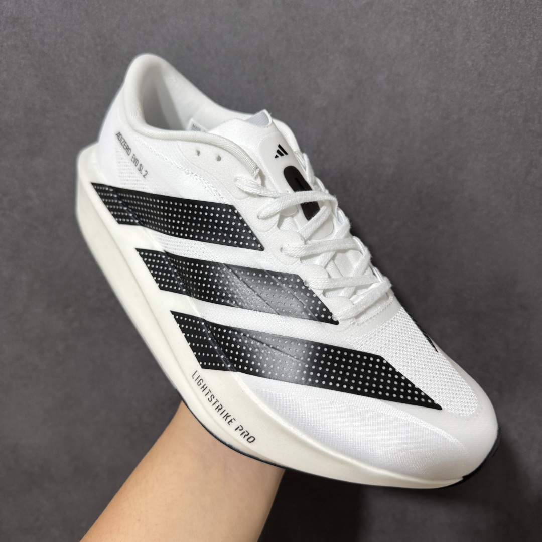 图片[3]-【TD版本】Adidas Adizero Evo SL 2 阿迪超轻透气缓震跑鞋 整体外观造型与adiZero Adios Pro EVO 1非常相似 中底配置方面搭载全掌Lightstrike Pro 鞋面采用透气网面示人 契合日常训练鞋的定位 更加耐用 外底给到了马牌橡胶 及上代竞速旗舰adidas Adizero Adios Pro 3区域分布 货号： DF6206 尺码：36-45-选品中心