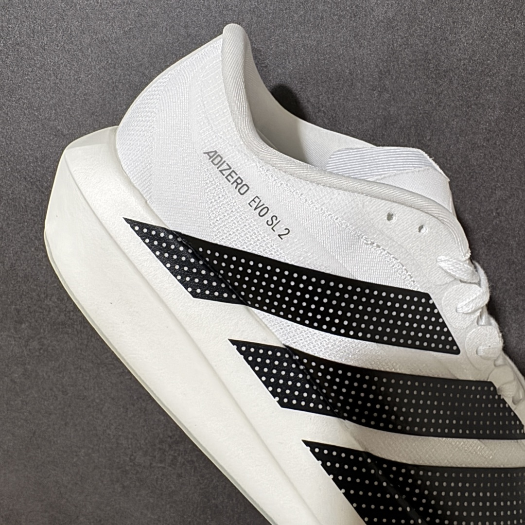 图片[7]-【TD版本】Adidas Adizero Evo SL 2 阿迪超轻透气缓震跑鞋 整体外观造型与adiZero Adios Pro EVO 1非常相似 中底配置方面搭载全掌Lightstrike Pro 鞋面采用透气网面示人 契合日常训练鞋的定位 更加耐用 外底给到了马牌橡胶 及上代竞速旗舰adidas Adizero Adios Pro 3区域分布 货号： DF6206 尺码：36-45-选品中心
