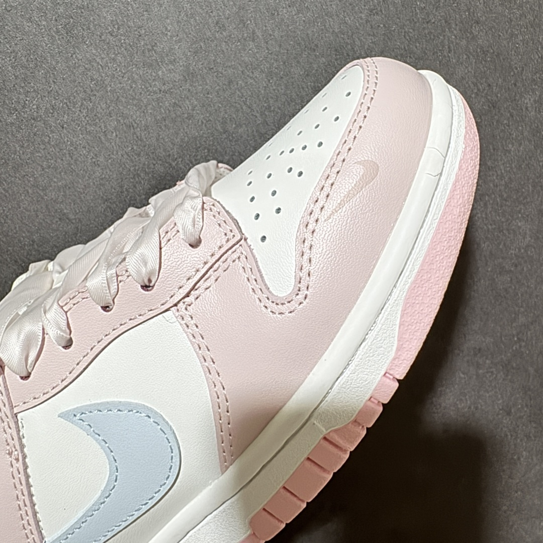 图片[8]-【公司级】Nike SB Dunk Low 白蓝粉拼色 低帮休闲板鞋 独家版型蒸餾加工帶來的是更好的视觉和脚感体验 清洁度 电绣工艺 皮料切割干净无任何毛边细节完美 货号：IB3484-001 尺码：35-40（半）-选品中心