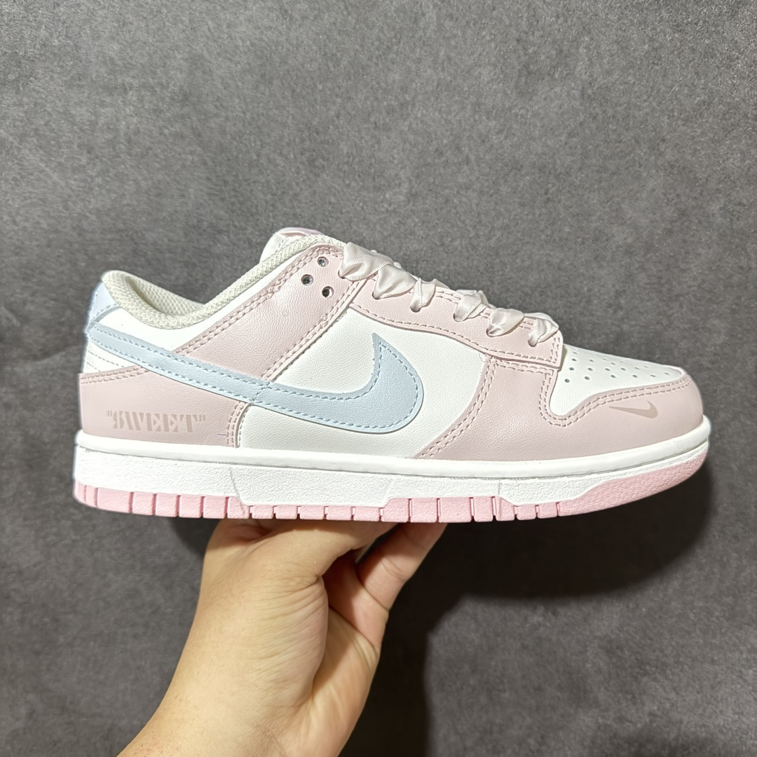 【公司级】Nike SB Dunk Low 白蓝粉拼色 低帮休闲板鞋 独家版型蒸餾加工帶來的是更好的视觉和脚感体验 清洁度 电绣工艺 皮料切割干净无任何毛边细节完美 货号：IB3484-001 尺码：35-40（半）-选品中心