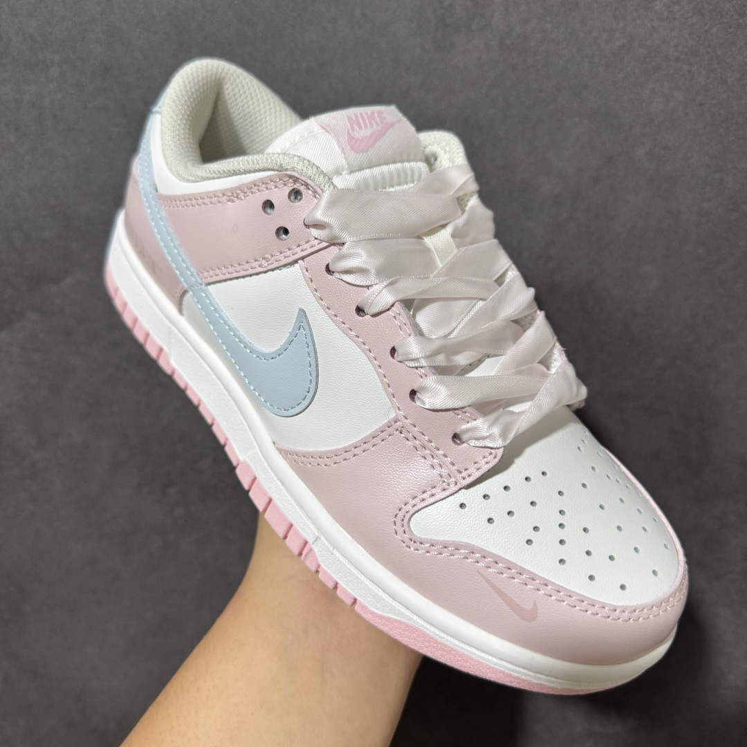 图片[3]-【公司级】Nike SB Dunk Low 白蓝粉拼色 低帮休闲板鞋 独家版型蒸餾加工帶來的是更好的视觉和脚感体验 清洁度 电绣工艺 皮料切割干净无任何毛边细节完美 货号：IB3484-001 尺码：35-40（半）-选品中心