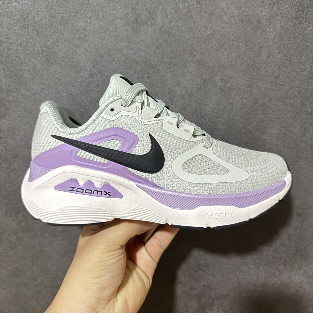 【公司级】NIKE STRUCTURE PLUS 耐克 舒适减震防滑 低帮跑步鞋 全掌ReactX泡绵中底 前掌和后跟还配备了Air Zoom气垫单元 据说跑起来更快更舒适哦 这次最大的升级点 首次引入了ReactX泡绵 货号:HQ3049-500 尺码:36-39-选品中心