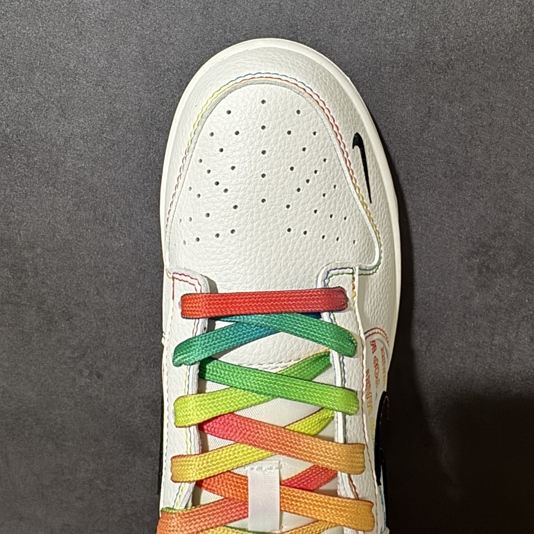 图片[5]-【公司级】Nike Dunk SB x POP Mart泡泡玛特 彩虹联名 头层皮 原版原面 真zoom气垫 正确版型 完美充正 微店平台专供 【挂件颜色随机不固定】 货号： HS9467-500 彩虹玩偶 尺码： 36 36.5 37.5 38 38.5 39 40 40.5 41 42 42.5 43 44 44.5 45 46-选品中心