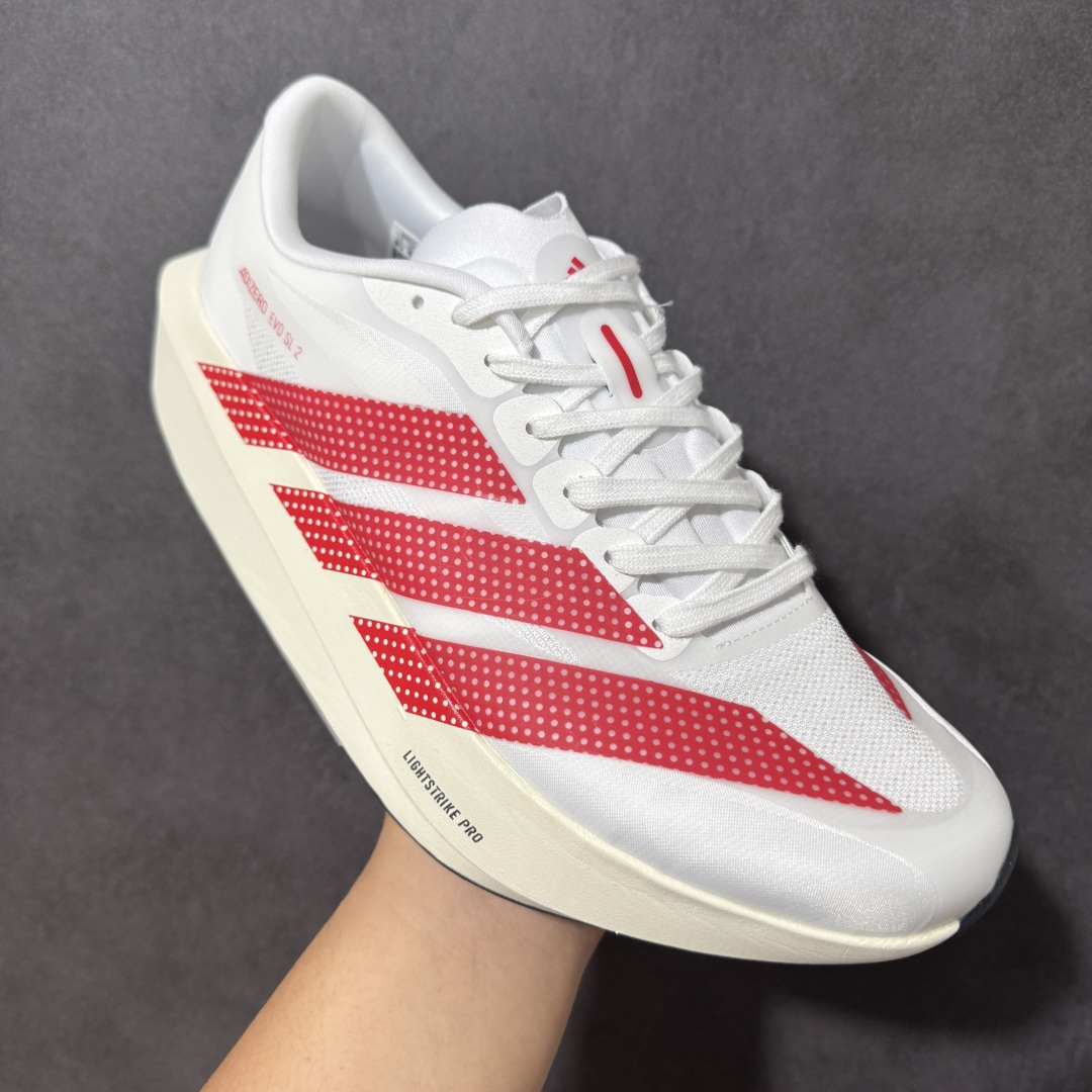 图片[3]-【公司级】AD ADIZERO EVO SL 2 阿迪超轻透气缓震跑鞋 以令人难以置信的138克重量，刷新了跑鞋轻量化的记录，阿迪在材料科学和工艺技术上的深厚积累。 全新鞋款采用Lightweight Upper材料，让穿着者几乎能够体验到一种\”裸足\”的感觉 货号：SL2630 尺码：36-45带半码-选品中心