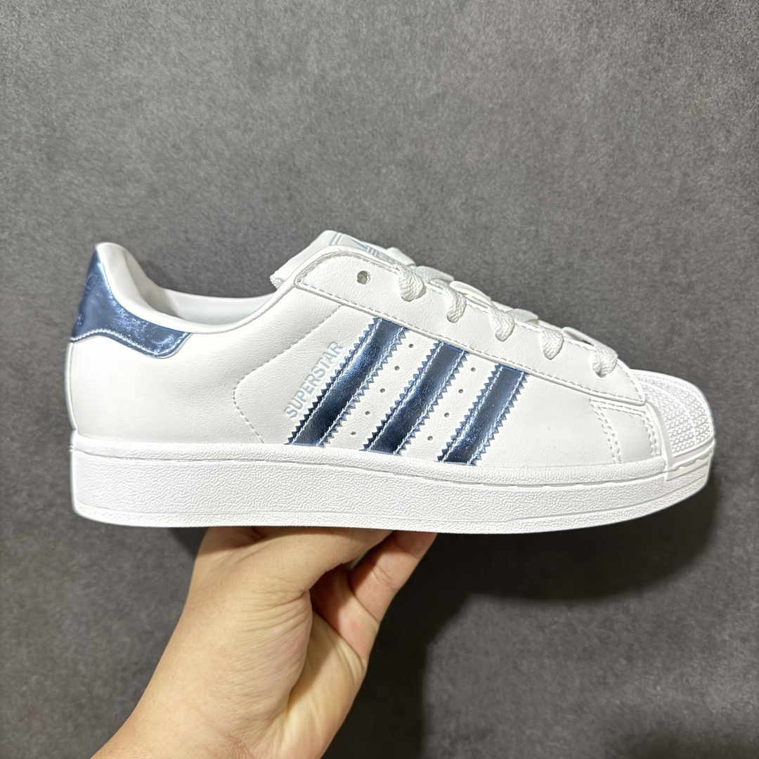 【公司级】阿迪达斯/三叶草Adidas Originals Superstar II 经典贝壳头古着系列低帮百搭休闲运动板鞋“白冰蓝” 货号：LA7739 尺码：35 36 36⅔ 37⅓ 38 38⅔ 39⅓ 40-选品中心