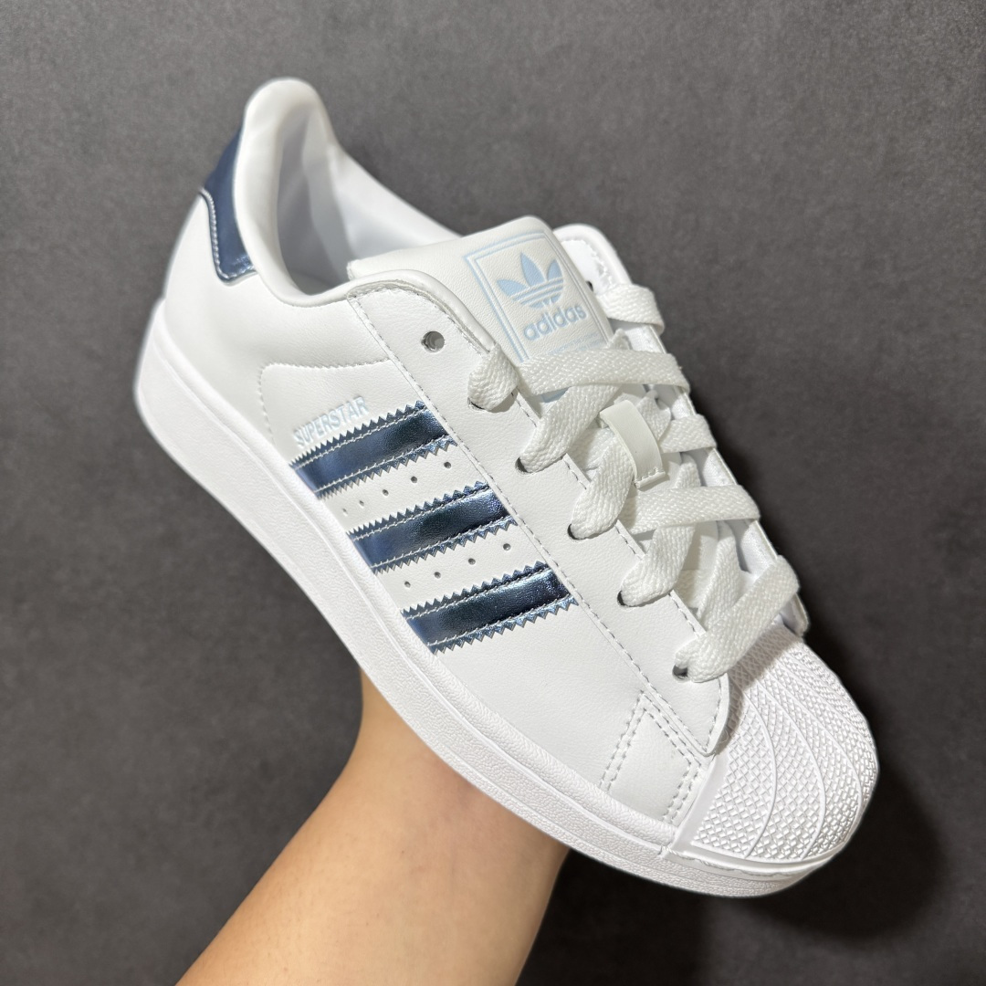 图片[3]-【公司级】阿迪达斯/三叶草Adidas Originals Superstar II 经典贝壳头古着系列低帮百搭休闲运动板鞋“白冰蓝” 货号：LA7739 尺码：35 36 36⅔ 37⅓ 38 38⅔ 39⅓ 40-选品中心