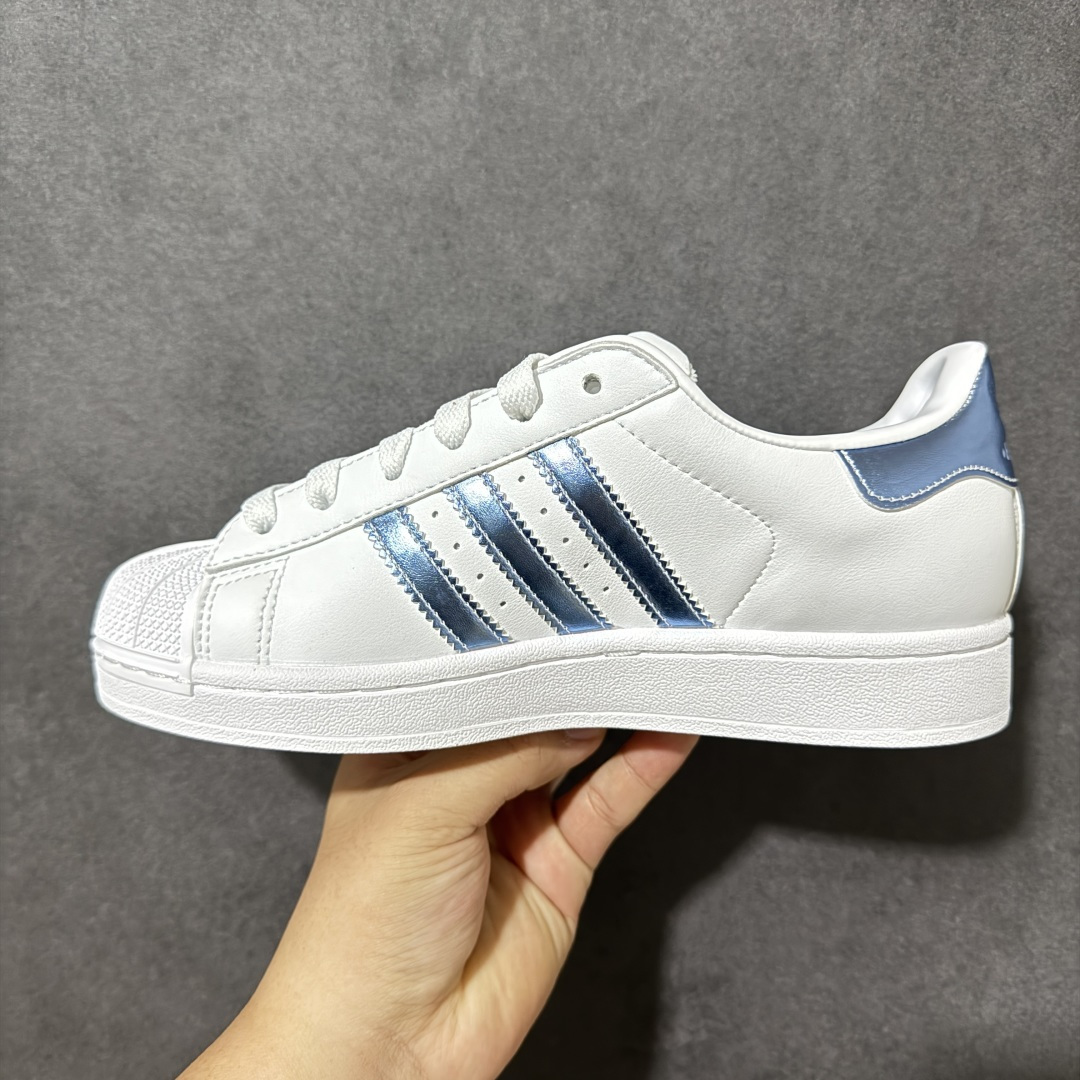 图片[2]-【公司级】阿迪达斯/三叶草Adidas Originals Superstar II 经典贝壳头古着系列低帮百搭休闲运动板鞋“白冰蓝” 货号：LA7739 尺码：35 36 36⅔ 37⅓ 38 38⅔ 39⅓ 40-选品中心