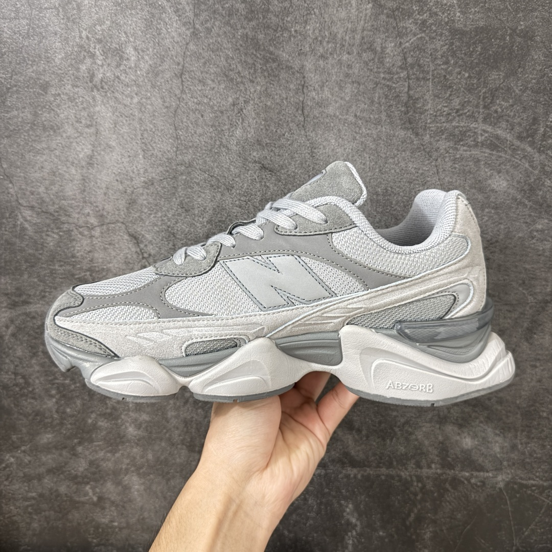 图片[2]-【公司级】New Balance NB 9060 复古单品 鞋款灵感源自设计师本人对夏日的怀日回忆。鞋面大身由空间双格及磨砂鞋面拼接而生，配以柔和、温暖的粉橘色调，夏日氛围拉满采用大面积网眼以及麂皮材质覆盖鞋身，还原经典气质。搭载ABZORB避震科技，由泡沫聚酯制成，上脚可以有效减少由鞋底反弹对身体及双腿的冲击 货号：U90609EL 尺码：36 37 37.5 38 38.5 39.5 40 40.5 41.5 42 42.5 43 44 45-选品中心
