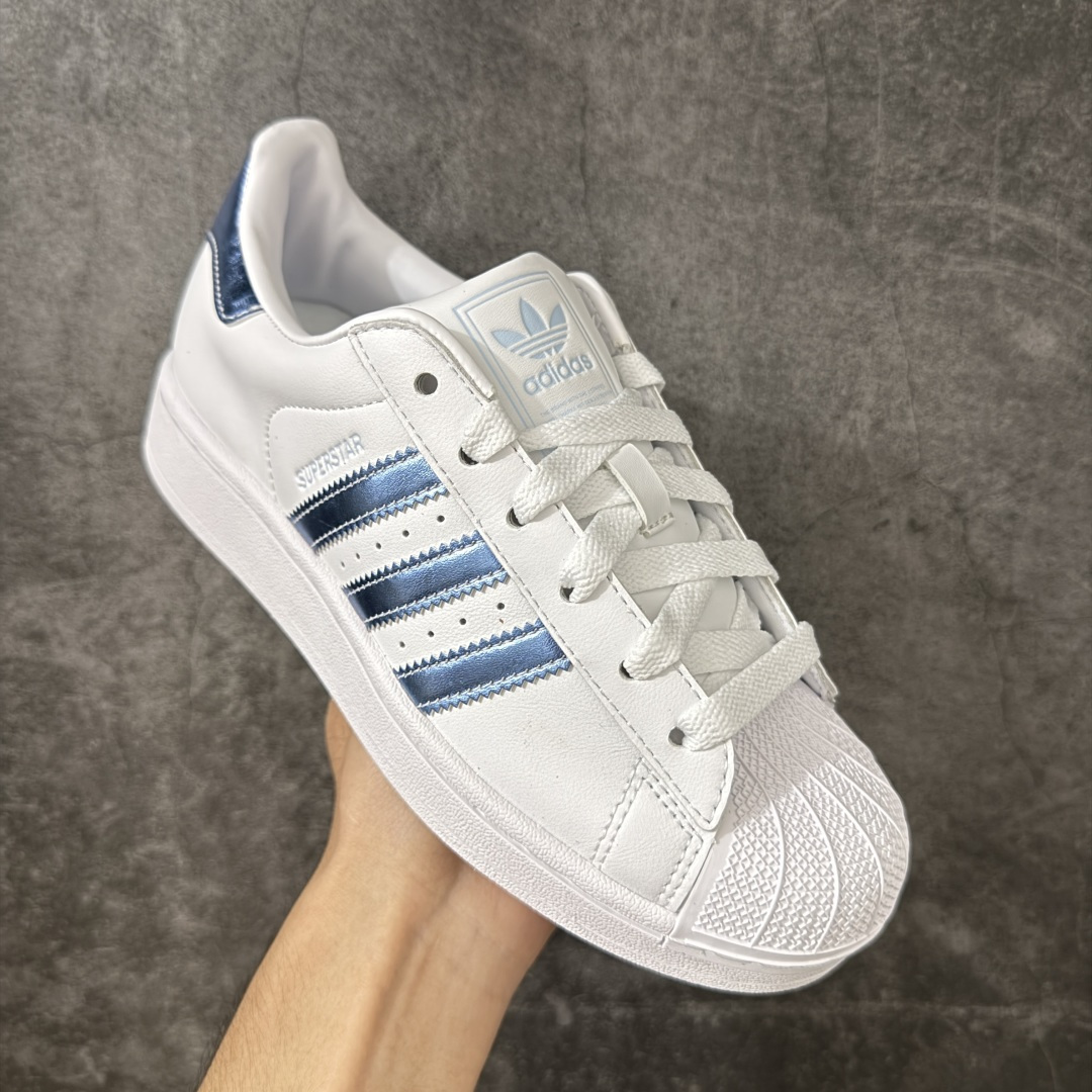 图片[3]-【公司级】阿迪达斯/三叶草Adidas Originals Superstar II 经典贝壳头古着系列低帮百搭休闲运动板鞋“白冰蓝” 货号：LA7739 尺码：35 36 36⅔ 37⅓ 38 38⅔ 39⅓ 40-选品中心