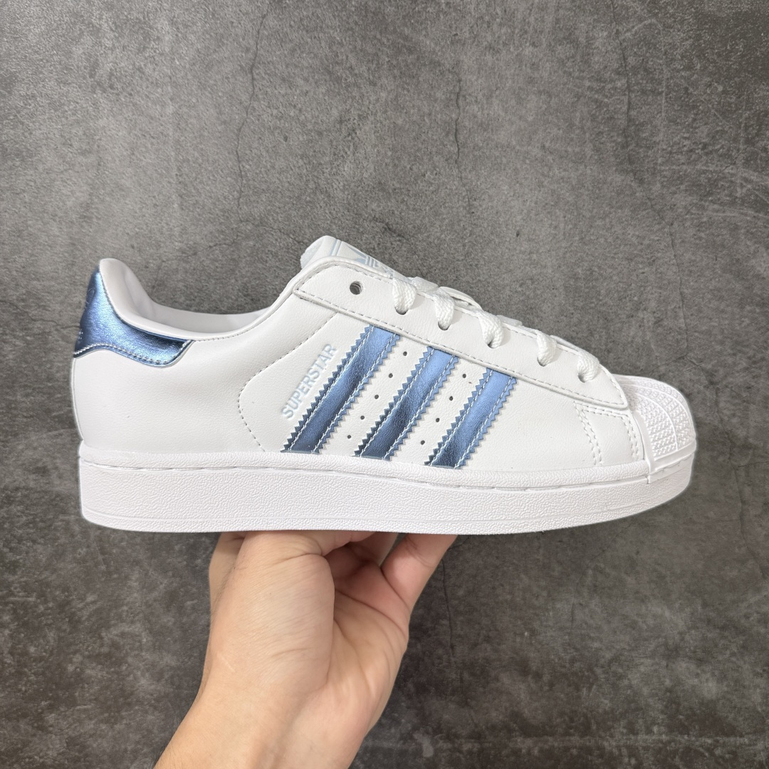 【公司级】阿迪达斯/三叶草Adidas Originals Superstar II 经典贝壳头古着系列低帮百搭休闲运动板鞋“白冰蓝” 货号：LA7739 尺码：35 36 36⅔ 37⅓ 38 38⅔ 39⅓ 40-选品中心