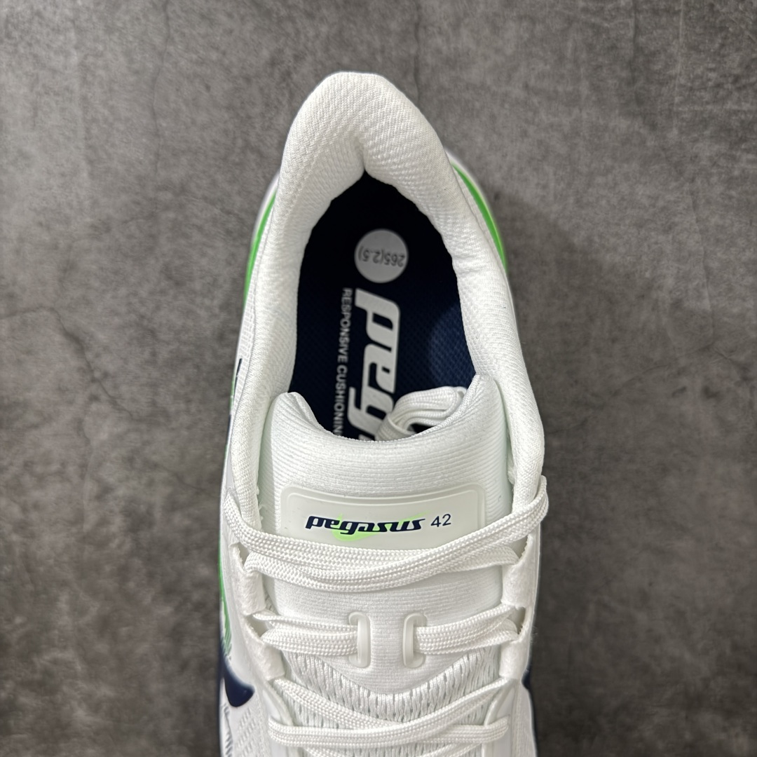 图片[8]-【RS纯原】Nike Air Zoom Pegasus 42 登月42代超级飞马系列马拉松跑步鞋 IB1873-107 平台专供 充正品质 原材料打造 中底搭载前Zoom+全掌React配置 全部原鞋开发打造 所有细节全部同步原版 全新一代拥有 Zoom Air 一如既往的稳定感和流畅感 鞋面采用工程网眼设计 为特定高热区域营造出色透气性 进一步增加鞋面的穿孔数量 让足部能够快速散热 中足搭配 Flywire 飞线 在高速运动时营造舒适稳定的贴合感 内置Zoon气垫加持 动力十足！ 尺码： 36-46-选品中心