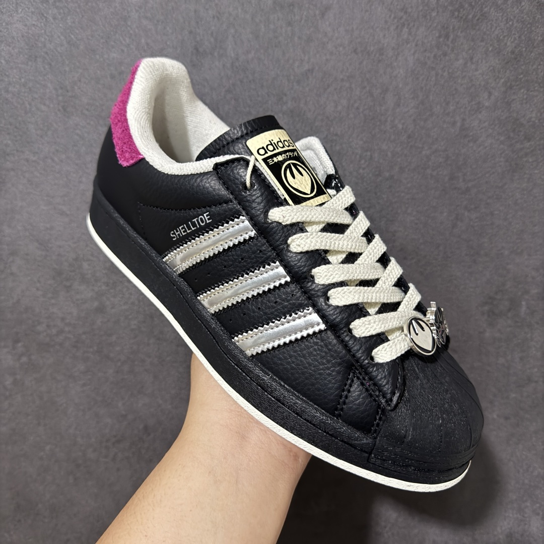 图片[3]-【公司级】忍者神龟40周年系列联名鞋款Teenage Mutant Ninja Turtles x Adidas Originals Superstar\”Master Splinter\”经典贝壳头系列低帮百搭休闲运动板鞋HH“联名黑银红”货号：IH7767 尺码：35-44带半码-选品中心
