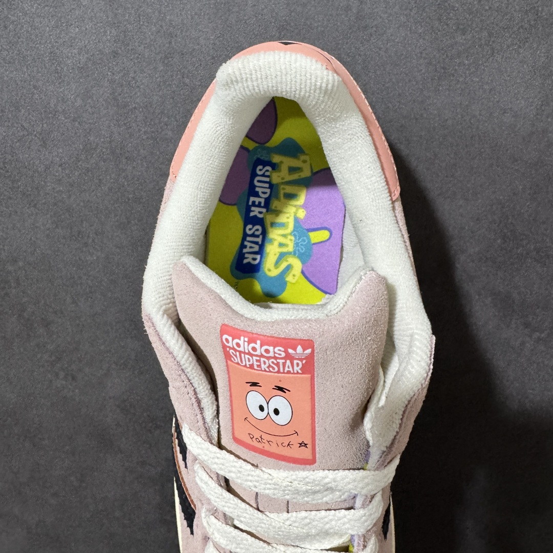 图片[6]-【公司级】adidas originals x SPONGEBOB SQUAREPANTS海绵宝宝 SUPERSTAR 舒适百搭 低帮 经典贝壳头系列低帮百搭休闲运动板鞋 货号：JQ6778 尺码：35-44带半码-选品中心
