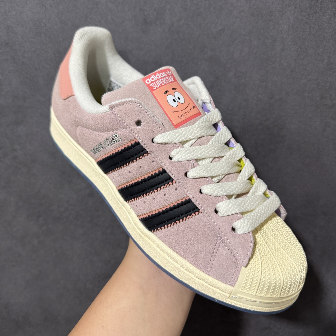 图片[3]-【公司级】adidas originals x SPONGEBOB SQUAREPANTS海绵宝宝 SUPERSTAR 舒适百搭 低帮 经典贝壳头系列低帮百搭休闲运动板鞋 货号：JQ6778 尺码：35-44带半码-选品中心