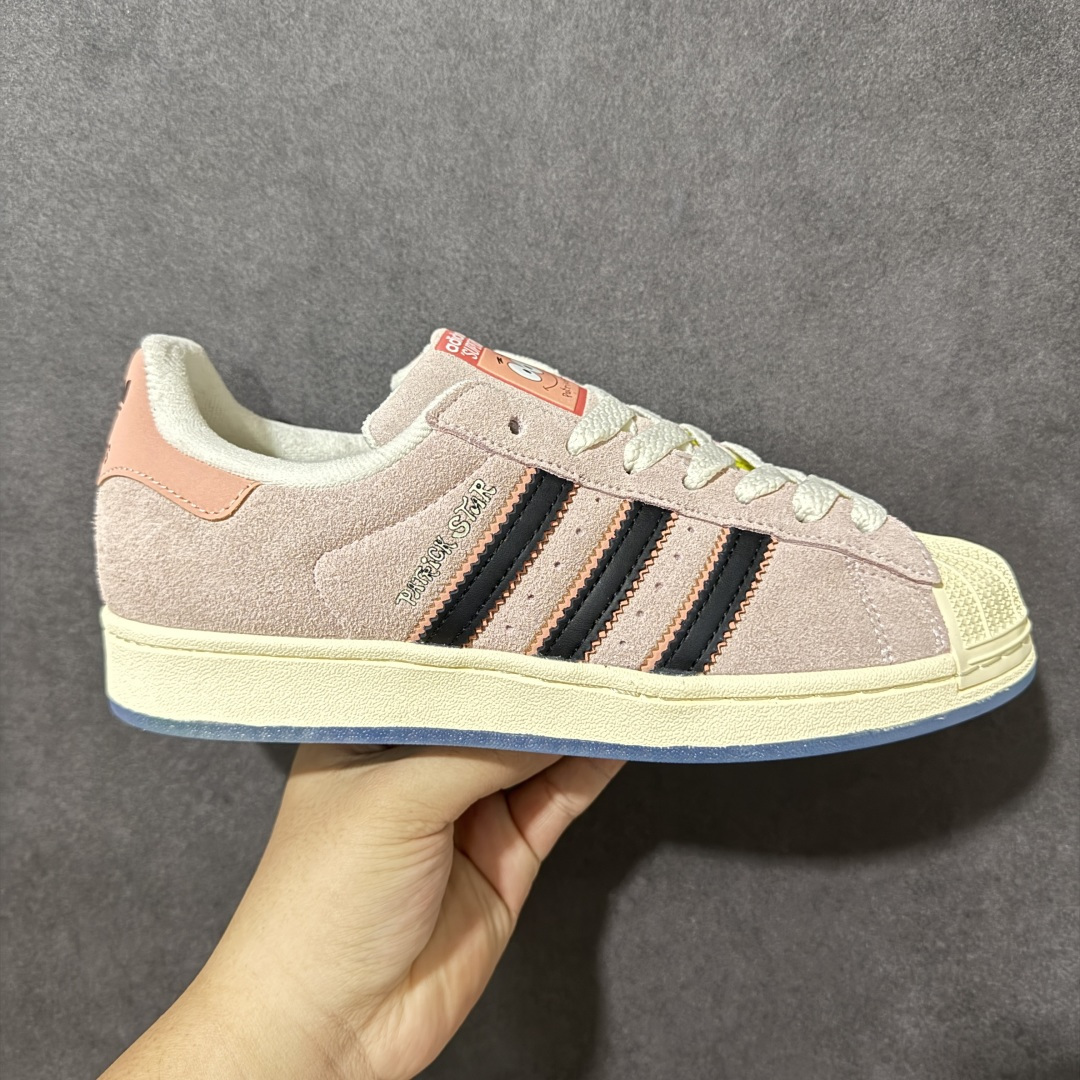 【公司级】adidas originals x SPONGEBOB SQUAREPANTS海绵宝宝 SUPERSTAR 舒适百搭 低帮 经典贝壳头系列低帮百搭休闲运动板鞋 货号：JQ6778 尺码：35-44带半码-选品中心