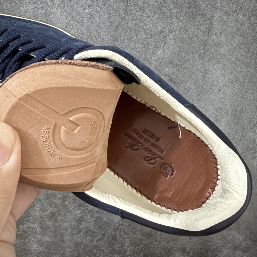图片[8]-【佛山超A版】Loro Piana LP Tennis Walk Low 生活系列低帮复古百搭德训风休闲运动板鞋 意大利顶级奢侈品牌·诺悠翩雅 这款新款绒面革网球鞋采用超低帮设计 适合全年穿着 并具有防水性能 包边鞋底营造轻松迷人的色彩组合 将功能性与低调个性风格和谐融合 打造都市着装的理想鞋履选择 鞋跟处饰以Kummel色嵌片 柔软小牛皮鞋舌 压印LP徽标 棉质鞋带材质 鞋面：牛剖层绒面革 鞋底：橡胶 衬里：牛皮革 尺码：35 36 37 38 39 40 41 42 43 44 45-选品中心