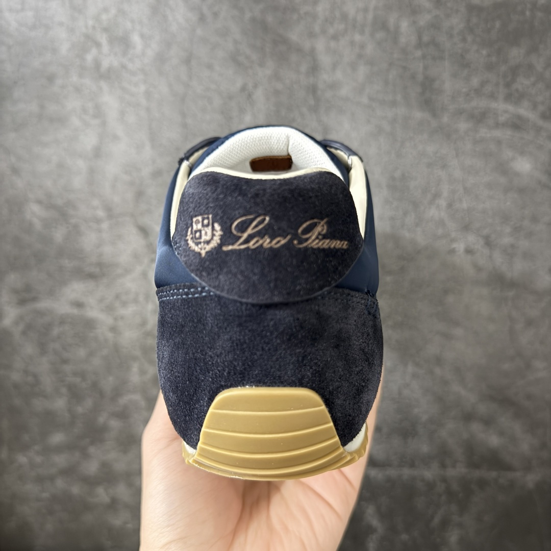 图片[4]-【莞产礼盒版】Loro Piana LP诺悠翩雅 Walk Wish新款运动鞋 2026最新配色，时尚休闲运动德训鞋‼️ 鞋面：高丝光牛反绒➕真丝布 鞋舌：芯片 内里：羊皮➕布 大底：TPU 尺码：35 36 37 38 39 40 41 42 43 44 45-选品中心