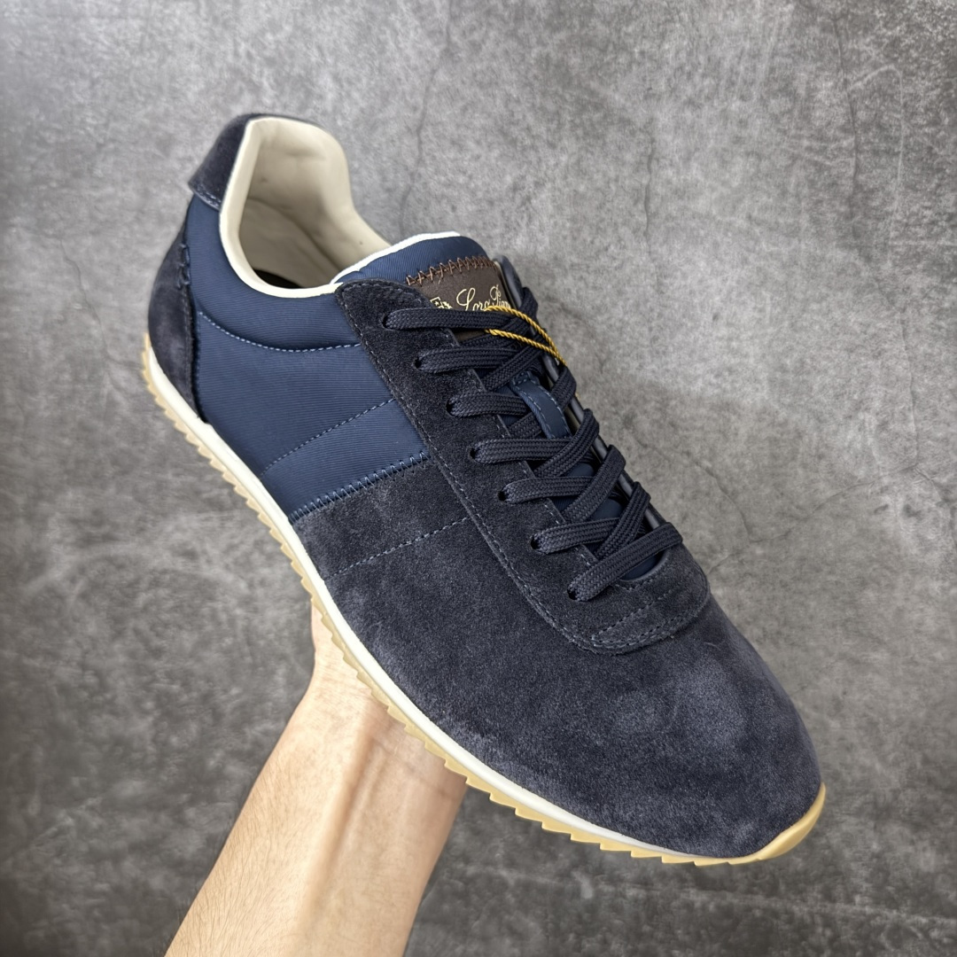 图片[3]-【莞产礼盒版】Loro Piana LP诺悠翩雅 Walk Wish新款运动鞋 2026最新配色，时尚休闲运动德训鞋‼️ 鞋面：高丝光牛反绒➕真丝布 鞋舌：芯片 内里：羊皮➕布 大底：TPU 尺码：35 36 37 38 39 40 41 42 43 44 45-选品中心