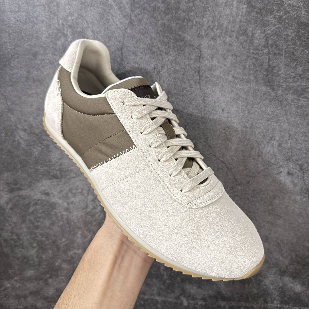 图片[3]-【莞产礼盒版】Loro Piana LP诺悠翩雅 Walk Wish新款运动鞋 2026最新配色，时尚休闲运动德训鞋‼️ 鞋面：高丝光牛反绒➕真丝布 鞋舌：芯片 内里：羊皮➕布 大底：TPU 尺码：35 36 37 38 39 40 41 42 43 44 45-选品中心