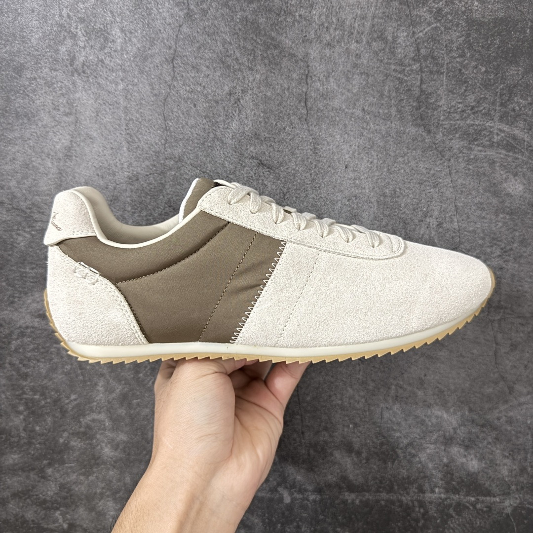 【莞产礼盒版】Loro Piana LP诺悠翩雅 Walk Wish新款运动鞋 2026最新配色，时尚休闲运动德训鞋‼️ 鞋面：高丝光牛反绒➕真丝布 鞋舌：芯片 内里：羊皮➕布 大底：TPU 尺码：35 36 37 38 39 40 41 42 43 44 45-选品中心