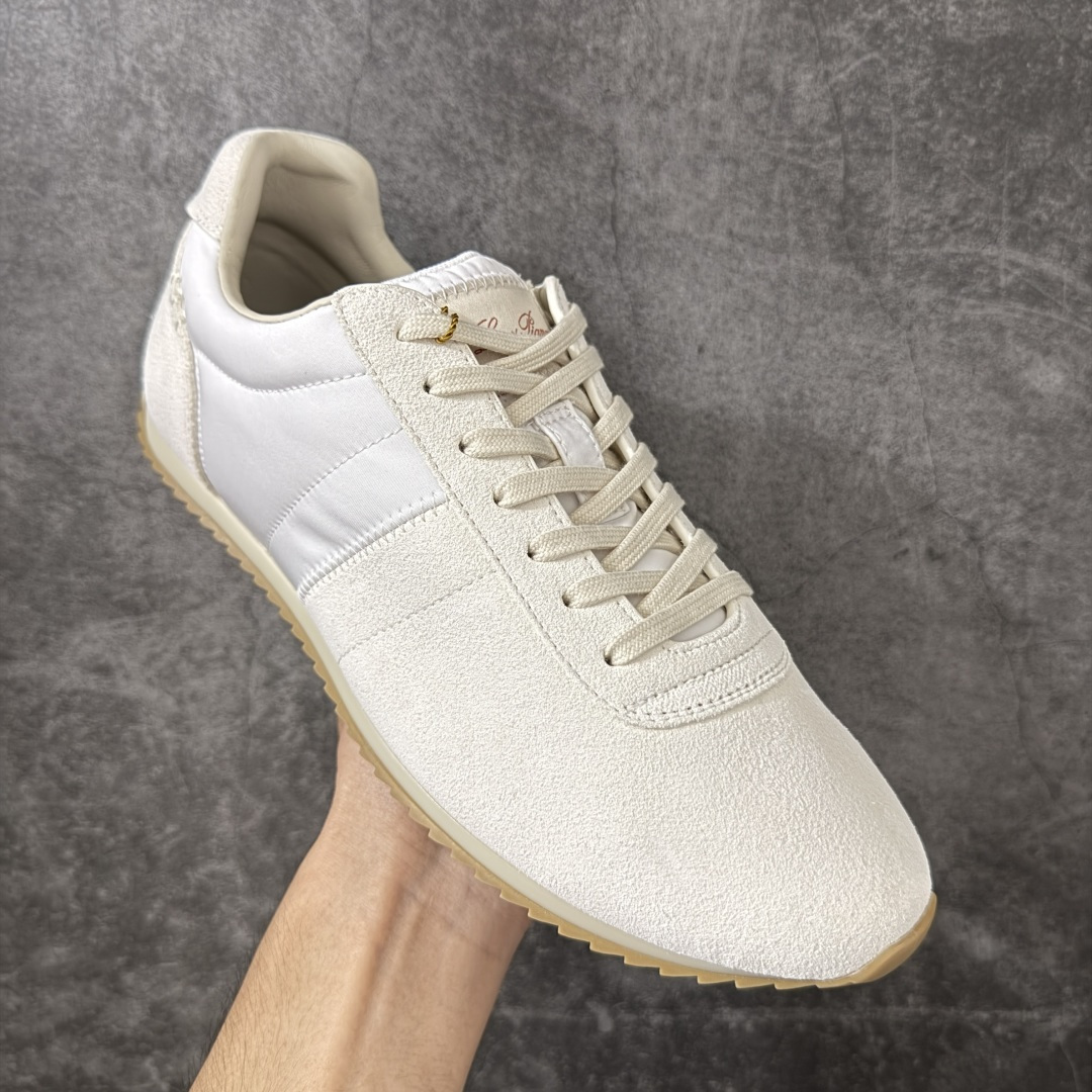 图片[3]-【莞产礼盒版】Loro Piana LP诺悠翩雅 Walk Wish新款运动鞋 2026最新配色，时尚休闲运动德训鞋‼️ 鞋面：高丝光牛反绒➕真丝布 鞋舌：芯片 内里：羊皮➕布 大底：TPU 尺码：35 36 37 38 39 40 41 42 43 44 45-选品中心