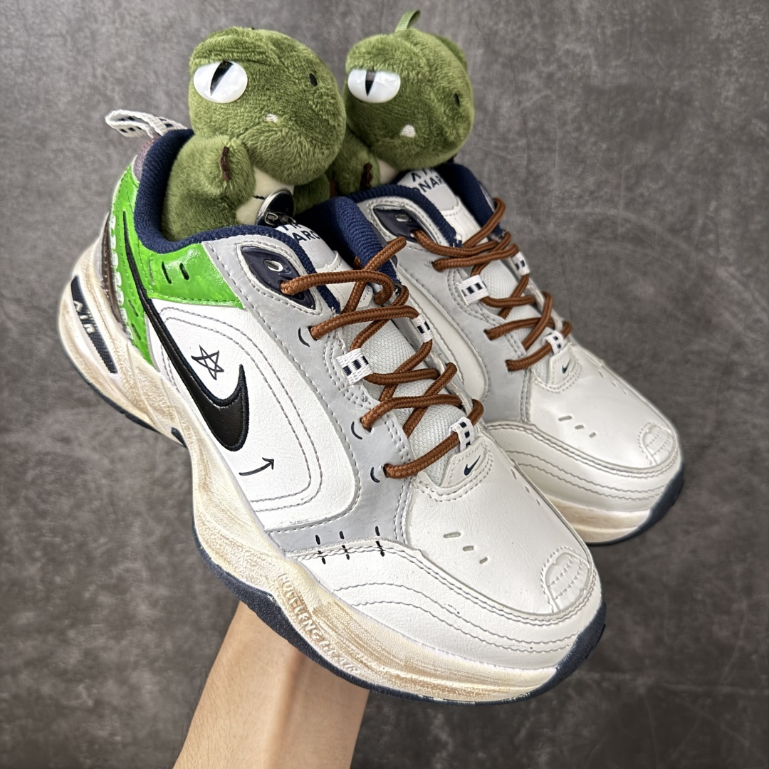 图片[6]-【手绘定制版】耐克 Nike Air Monarch IV男女子训练鞋厚底老爹鞋休闲复古运动鞋。Nike Air Monarch IV 运动鞋为你打造出众的训练装备，耐穿鞋面提供有效支撑。轻盈泡绵结合 Nike Air 缓震配置，塑就舒适非凡的迈步体验。皮革、合成材质与织物组合鞋面，塑就经典外观，经久耐穿，全掌内嵌式 Air 缓震配置，缔造出众缓震体验，舒适非凡，支撑力强，硬质橡胶外底经久耐穿，提供可驾驭多种地面的出众抓地力。 货号：415445-102 尺码：36 36.5 37.5 38 38.5 39 40 40.5 41 42 42.5 43 44 45-选品中心