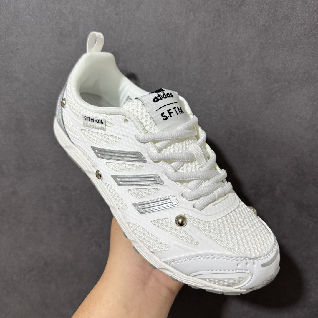 图片[3]-【公司ZH版】Adidas Adizero PR Sftm 联名款 阿迪低帮休闲生活鞋  #原楦纸板数据开发 鞋身采用网眼+TPU材质，大面TPU1.0​厚度，耐磨防撕裂面料和TPU后跟结构，金属铆钉点缀鞋面，搭配织物内里，舒适妥帖。双密度大底设计，更具稳定性。细节处理无敌。 货号：HP3529  尺码：36-45-选品中心
