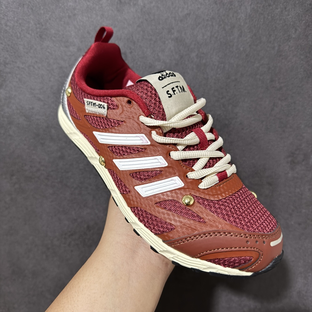图片[3]-【公司ZH版】Adidas Adizero PR Sftm 联名款 阿迪低帮休闲生活鞋  #原楦纸板数据开发 鞋身采用网眼+TPU材质，大面TPU1.0​厚度，耐磨防撕裂面料和TPU后跟结构，金属铆钉点缀鞋面，搭配织物内里，舒适妥帖。双密度大底设计，更具稳定性。细节处理无敌。 货号：HP3522  尺码：36-45-选品中心