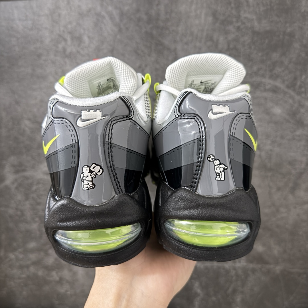 图片[4]-【EM纯原/小绿x】Lego x NK Air Max 95 乐高联名款 低帮休闲运动板鞋 IO4801-002 外贸专供品质 原数据私模打造 全新私模大底 真实半码一码一模 原厂高频 定制原版手提箱鞋盒 区别市面通货版本 注意⚠鞋盒成本高 人为乱涂或损坏扣20元 童鞋尺码：4Y/36 5Y/37.5 5.5Y/38 6Y/38.5 6.5Y/39 7Y/40-选品中心
