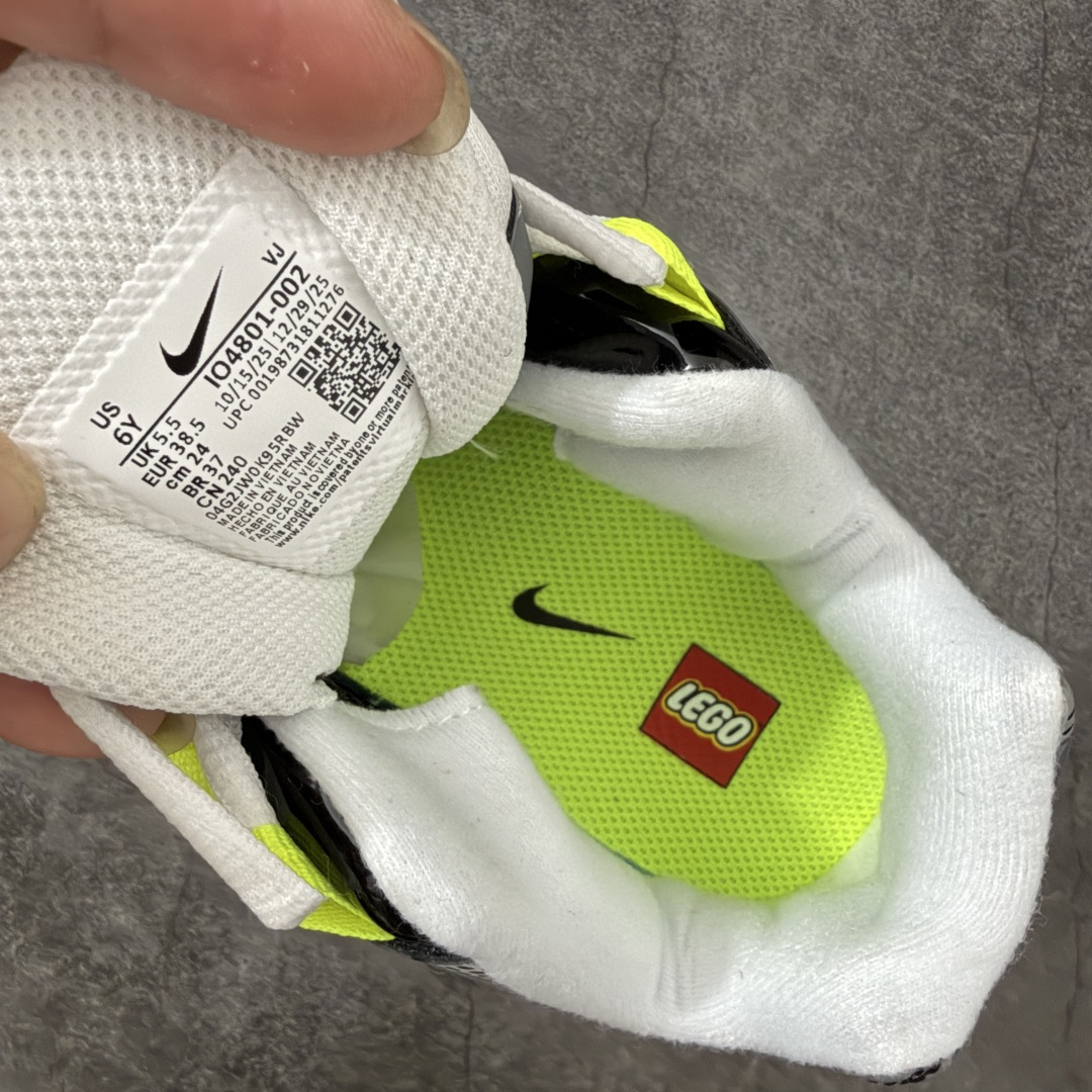 图片[8]-【EM纯原/小绿x】Lego x NK Air Max 95 乐高联名款 低帮休闲运动板鞋 IO4801-002 外贸专供品质 原数据私模打造 全新私模大底 真实半码一码一模 原厂高频 定制原版手提箱鞋盒 区别市面通货版本 注意⚠鞋盒成本高 人为乱涂或损坏扣20元 童鞋尺码：4Y/36 5Y/37.5 5.5Y/38 6Y/38.5 6.5Y/39 7Y/40-选品中心