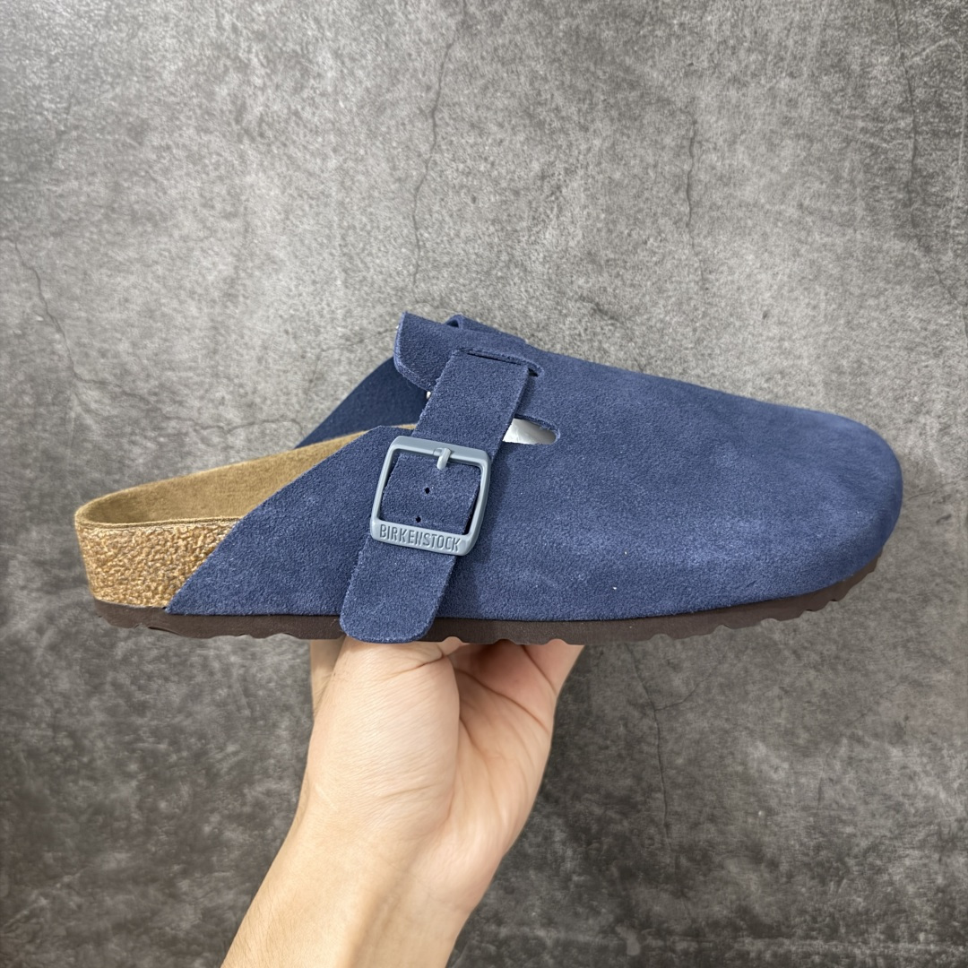 【纯原HT宽版】Birkenstock Boston 博肯/勃肯 系列上架 牛皮绒面革平底复古软木休闲鞋 宽版 深蓝色 真正软木塞大底 品质细节领先市场版本 原产品质 采用质地柔软进口牛皮绒面革 无刺鼻异味 中底搭载缓震软木橡胶 进口头层牛皮 原版开模/版型/材质/细节遵循ZP工艺！ 市售顶级不吹文案 尺码：35-45-选品中心