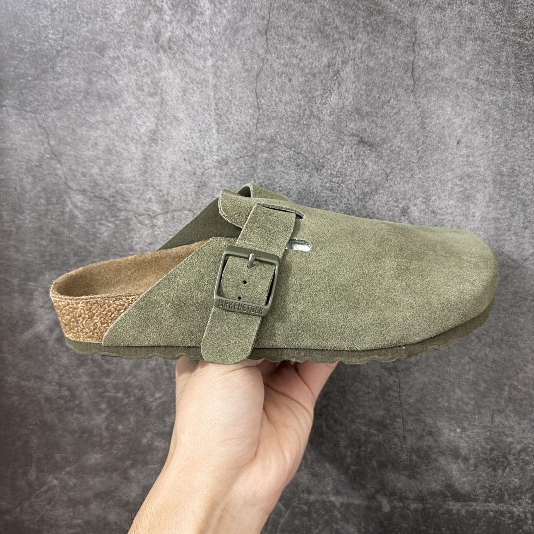 【纯原HT宽版】Birkenstock Boston 博肯/勃肯 系列上架 牛皮绒面革平底复古软木休闲鞋 宽版 绿色 真正软木塞大底 品质细节领先市场版本 原产品质 采用质地柔软进口牛皮绒面革 无刺鼻异味 中底搭载缓震软木橡胶 进口头层牛皮 原版开模/版型/材质/细节遵循ZP工艺！ 市售顶级不吹文案 尺码：35-45-选品中心